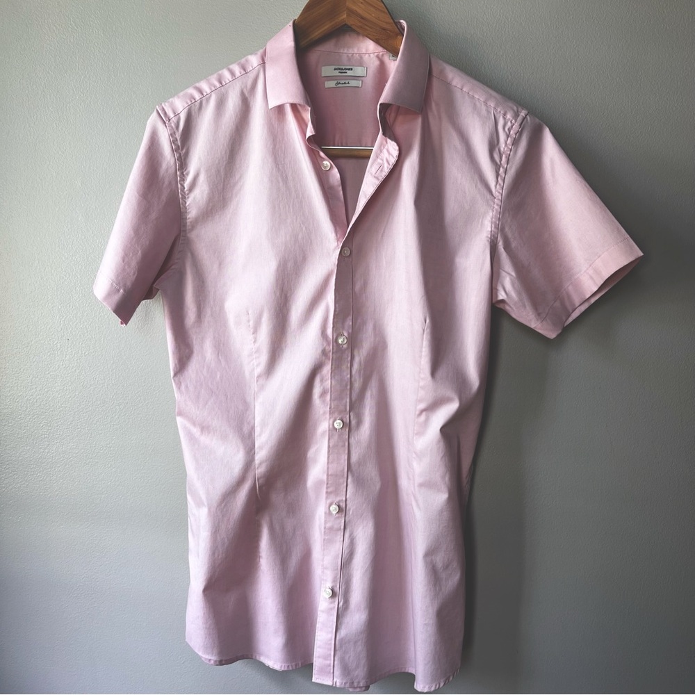 Jack & Jones Collared Pink Shirt Like New! Sz Large